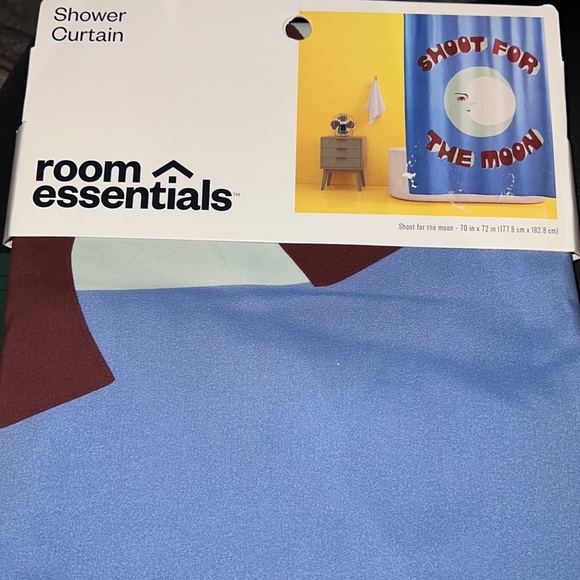 Shoot for the Moon Microfiber Shower Curtain - Room Essentials - Picture 3 of 4